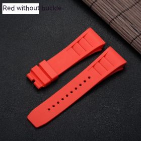 Silicone Strap Replacement Silicone Watchband Accessories Men Watch Band (Color: Red)