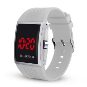 Student Sports Aviation LED Women's Fashion PU Leisure LED Watch Women's Watch (Option: All White)