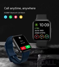 Voice Call Rate Smart Watch (Color: Blue)