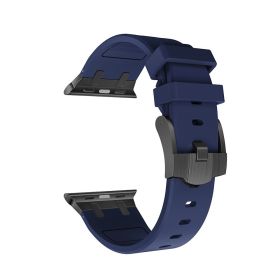 Liquid Silicone Strap Richard Modified Wrist Strap (Option: Black Blue-42or44or45or49MM)