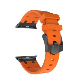Liquid Silicone Strap Richard Modified Wrist Strap (Option: Black Orange-42or44or45or49MM)