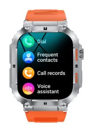 K57PRO Call Bluetooth Smartwatch (Color: Orange)