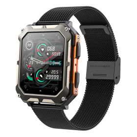 Smart Watch Bluetooth Call Three Prevention Outdoor (Option: Orange black mika)