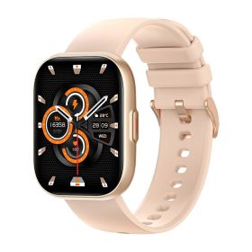 High-end Heart Rate Meter Step Plastic Call Smart Watch (Color: Gold)