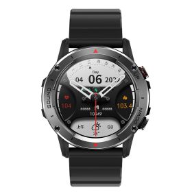 Smart Silicone Watch Bluetooth Calling (Color: Black)