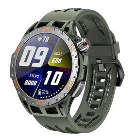 Round Screen Waterproof Record Number Of Steps Watch (Option: Military Green)