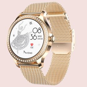 Women's Smart Watch Bluetooth Calling (Option: Golden Milan Steel)