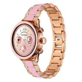 Wireless Charger Heart Rate Sport Smart Watch (Color: Pink)
