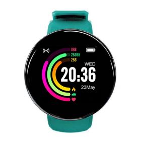 Round Screen Color Screen Bracelet Sport Step Counting (Color: Green)