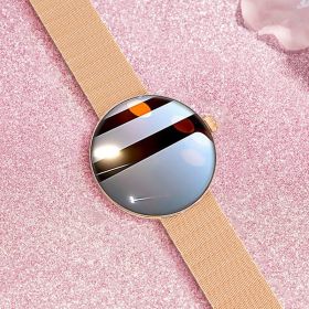 Smart Watch Female Color Screen (Option: Gold Steel)