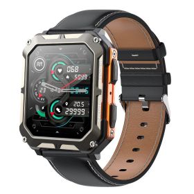 Smart Watch Bluetooth Call Three Prevention Outdoor (Option: Orange black belt)