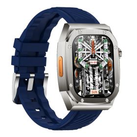 Steel Case Double Strap Sports Watch (Color: Blue)