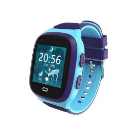 4G Children's GPS Positioning Video Call Electronic Fence SOS Student Smart Watch (Color: Blue)
