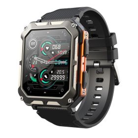 Smart Watch Bluetooth Call Three Prevention Outdoor (Option: Orange blacksilicone)