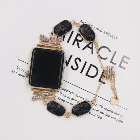 Original Design Alloy Watch Stone Strap (Option: Black-38mm)