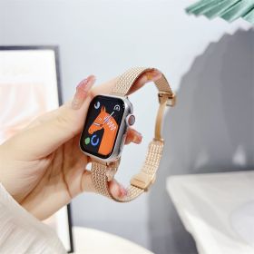 Wheat Magnetic Buckle Metal Stainless Steel Strap (Option: Rose Gold-42 Or 44 Or 4549mm)