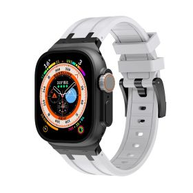 Liquid Silicone Strap Richard Modified Wrist Strap (Option: Black And White-38or40or41MM)