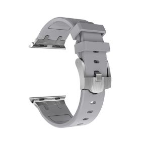 Liquid Silicone Strap Richard Modified Wrist Strap (Option: Silver Gray-38or40or41MM)