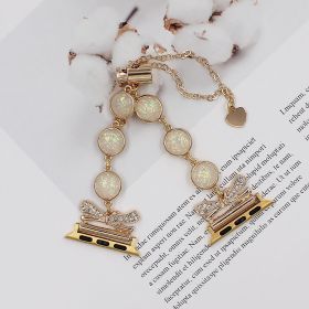 Original Design Alloy Watch Stone Strap (Option: White-42mm)