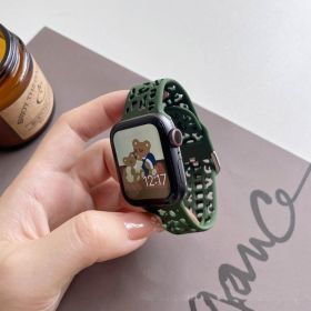 Hollow Silicone Women's Smart Watch Wristband (Option: Green-44mm)